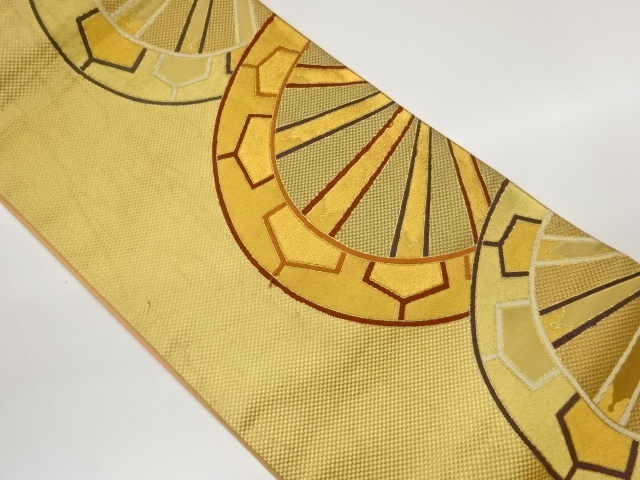 JAPANESE FUKURO OBI / WOVEN WHEEL PATTERN